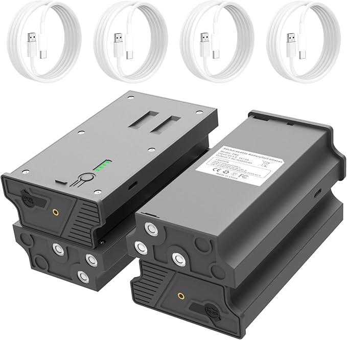 4-Pack High Capacity Battery Compatible with Tactacam Reveal Cellular Camera X Gen 3.0, Pro 3.0, Ultra, SK, XB, 6.0Ah 7.4V Long Lasting Lithium Ion Battery Pack for Outdoor Hunting