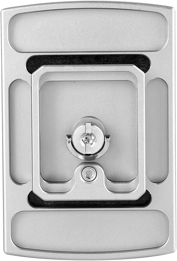 Tripod Quick Release Plate, Tripod Plate with /4 Inch Mounting Screw TH-650DV Grey Aluminum Alloy Tripod Monopods Quick Release Plate Camera Quick Release Plate for Camera DSLR