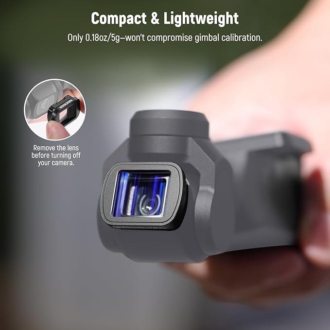 NEEWER 1.2X Blue Anamorphic Lens Compatible with DJI Osmo Pocket 3 & Creator Combo Accessories, Cinematic Blue Streak Widescreen Effect Magnetic HD Optical Glass Lens for Photography Video, LS-44 Pro