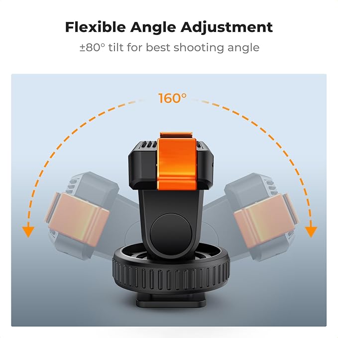 K&F CONCEPT Cold Shoe Action Camera Magnetic Quick Mount Holder, Tripod Mount for DJI Osmo Action 5 Pro Hot Shoe Camera Adapter with 1/4" Screw Hole for Osmo Action 3/4 DSLR Photography Accessories