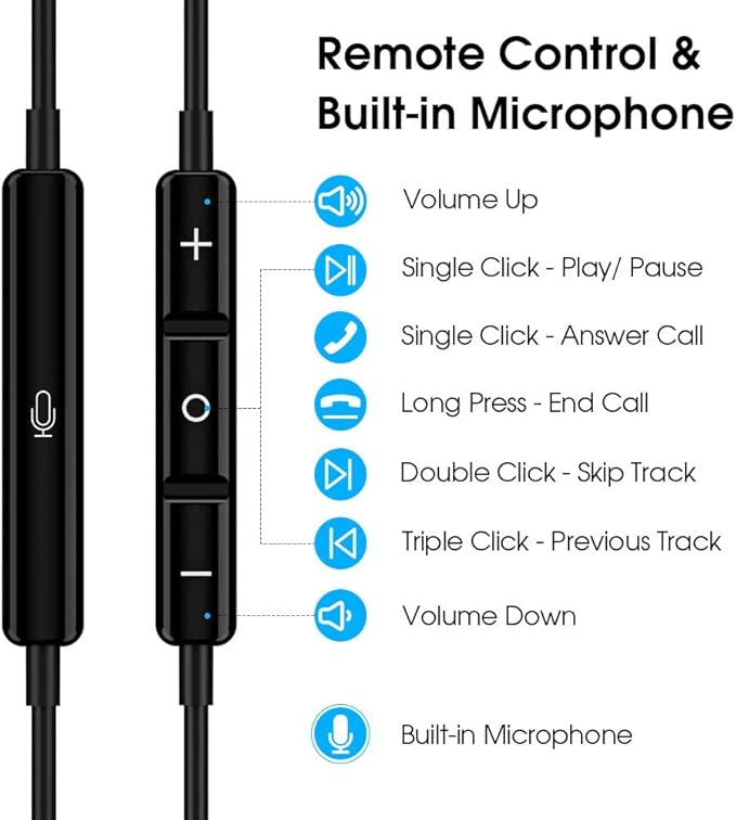 USB C Headphones Wired Type C Earphones for Samsung/Galaxy S26 S25 S24 Plus S23 S22 S21 S20 Note 20 Ultra DAC Magnetic Corded Earbuds for iPhone 15 16 16e 17 Air for Apple/Android Ear Buds Black