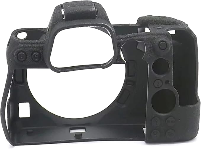 Professional Secure Silicone Camera Case Cover Housing Body Skin for Nikon Z6 Z7 Full Frame Mirrorless Camera (Black)