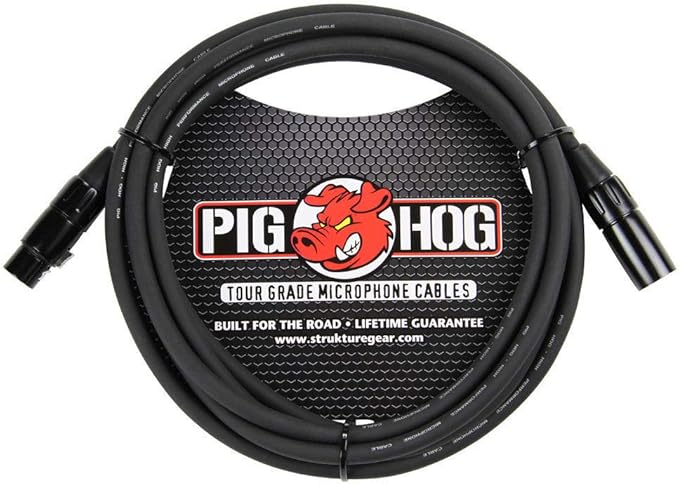 PigHog PHM10 8mm Tour Grade XLR Mic Cable 2 Pack - 10 ft