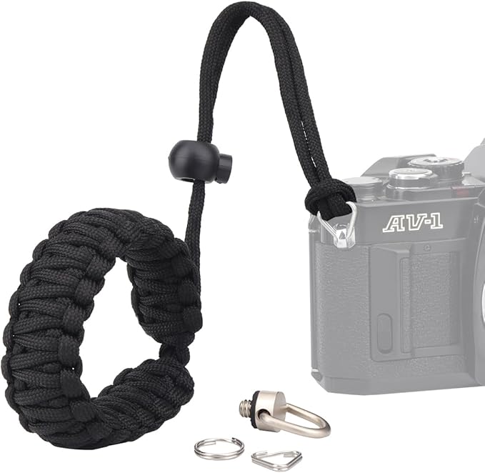 Paracord Camera Wrist Strap Lanyard with Screw for Insta 360 X3, Ace Pro, DSLR Cameras, Selfie Sticks