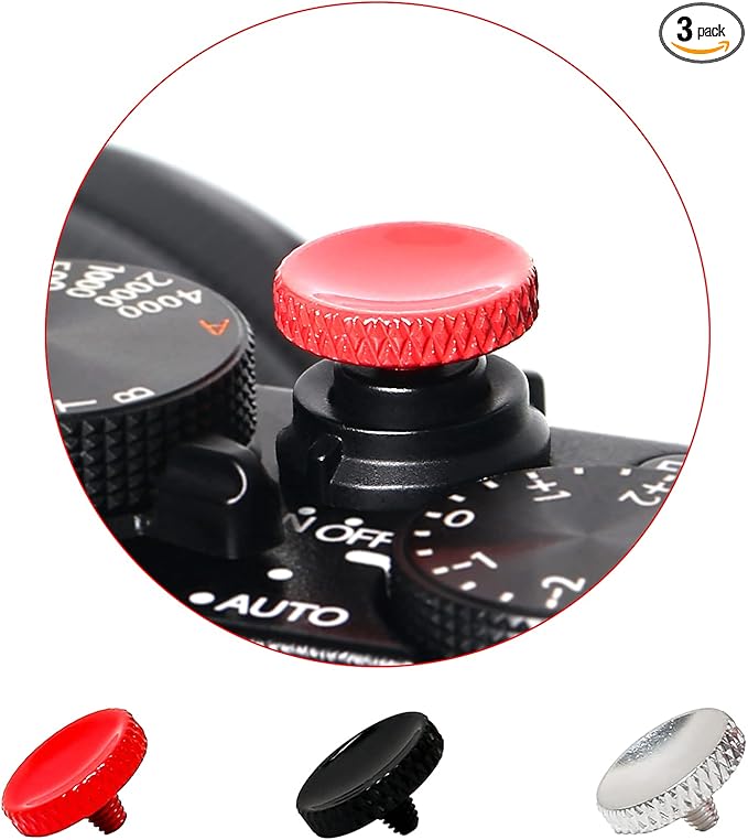Camera Shutter Button, Upscale and Delicate Soft Shutter Release Button (3 Pack)