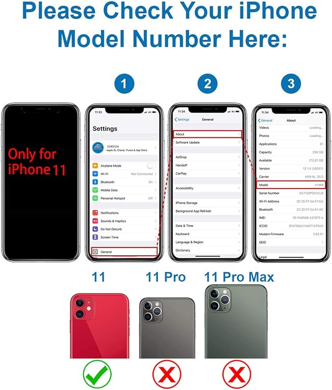 Camera Lens Glass Replacement for iPhone 11, GVKVGIH Back Camera Glass Lens Replacement with Pre-Installed Adhesive,Repair Tool Kit and Installation Manual