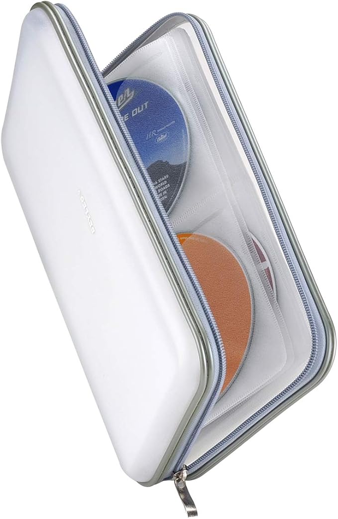 72 Capacity Heavy Duty CD DVD Blu-ray Media Case Storage Holder Organizer Wallet(Clear)