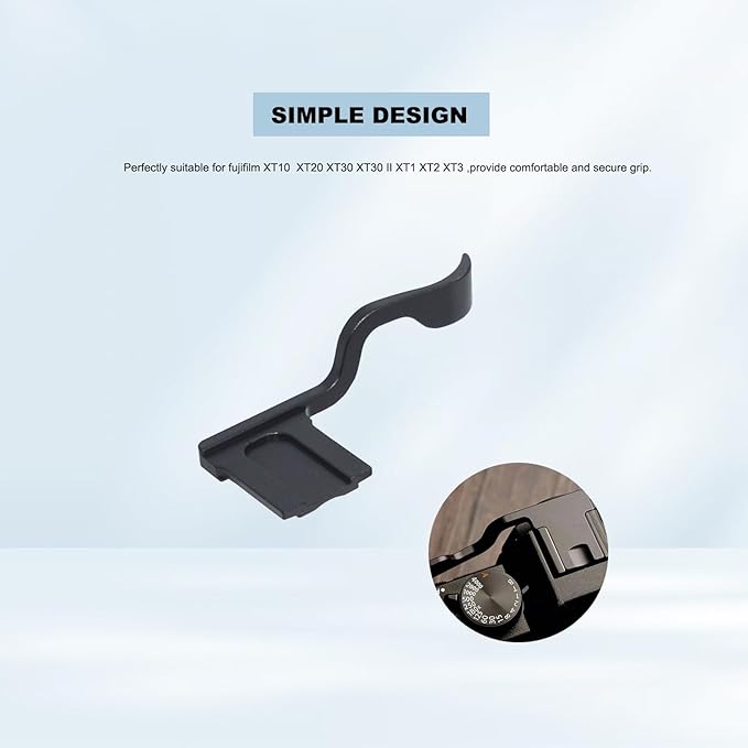 Thumb Grip for Fujifilm XT10 XT20 XT30 XT30 II XT1 XT2 XT3 Camera,Metal Camera Thumbs Up Rest Hand Grip