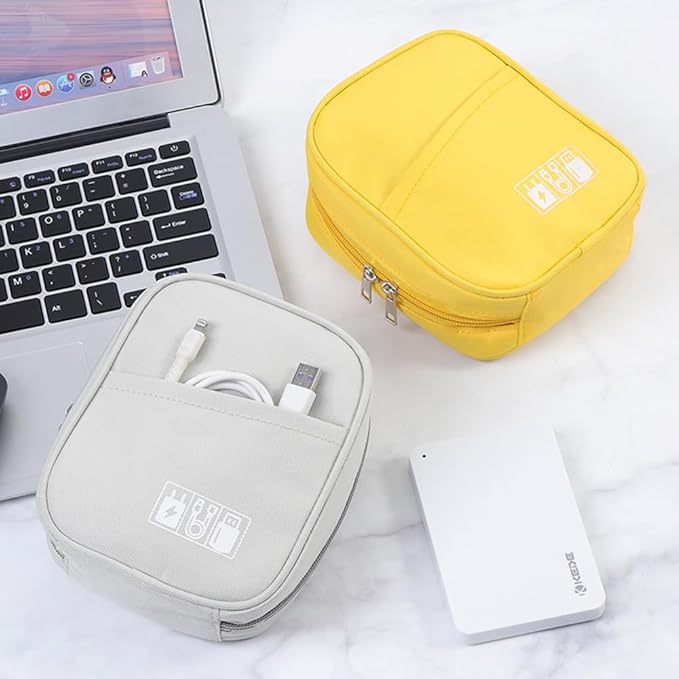 E-Tree Storage Pouch for Small Electronics and Accessories,Tech Bag,Electronic Organizer Case Compatible with MacBook Laptop Charger,Mouse,Cables,Hub,Power Bank,Earphone,Toiletries Cosmetics (Purple)