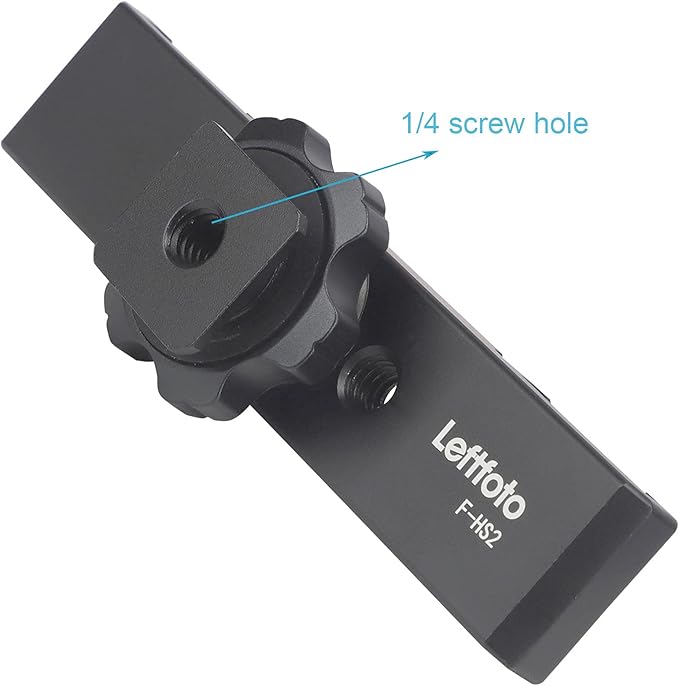 Dual Cold Shoe Mount Bracket,Dual Cold Shoe Mount Plate Adapter,Dual Hot Shoe Extension Bar for Nikon Canon Sony DSLR Camera Flash LED Video Light Microphone