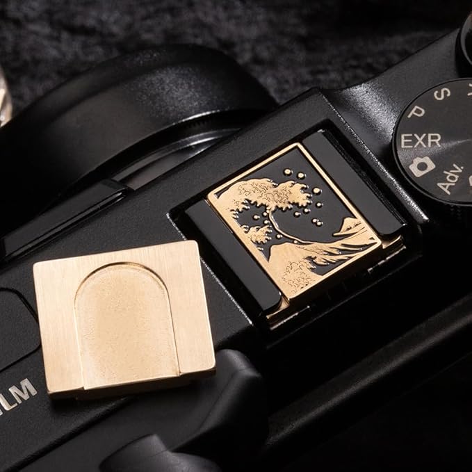 DBZZ Camera hot Shoe Cover and Shutter Buttons Soft Shutter Release Button - Compatible with Fuji xt5 xt50 xt30 xt200 xt100 xpro2 xpro3 (fsh bass Cover)