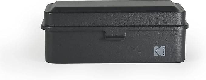 KODAK 120/135 Film Case - for 8 Rolls of 120 Films / 10 Rolls of 35mm Films - Retro Steel Case to Sort & Safeguard Film (Black) (Film is not Included)