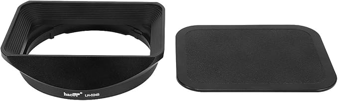 Haoge LH-S24B Bayonet Square Metal Lens Hood Shade with Cap for Sony FE 24mm F1.4 GM SEL24F14GM Wide Angle Prime Lens