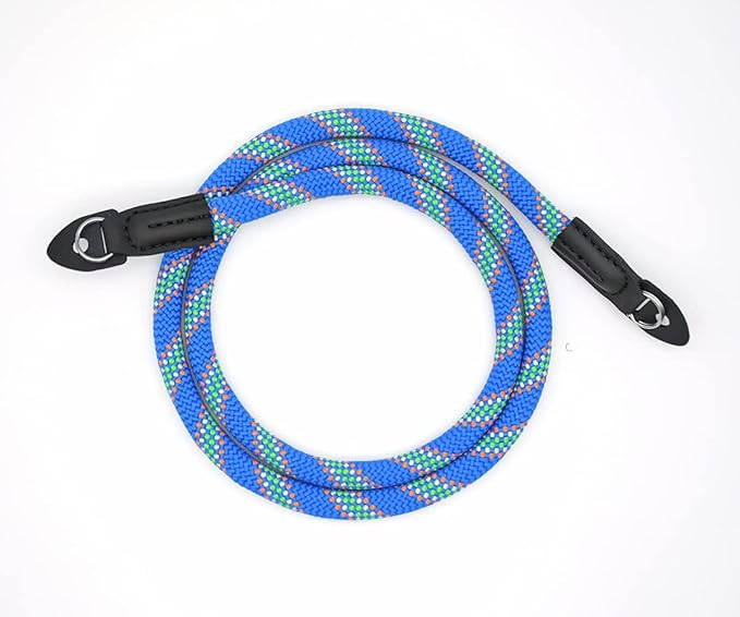 Camera Strap Vintage 100cm Nylon Climbing Rope Camera Neck Shoulder Strap for Micro Single and DSLR Camera(Blue)