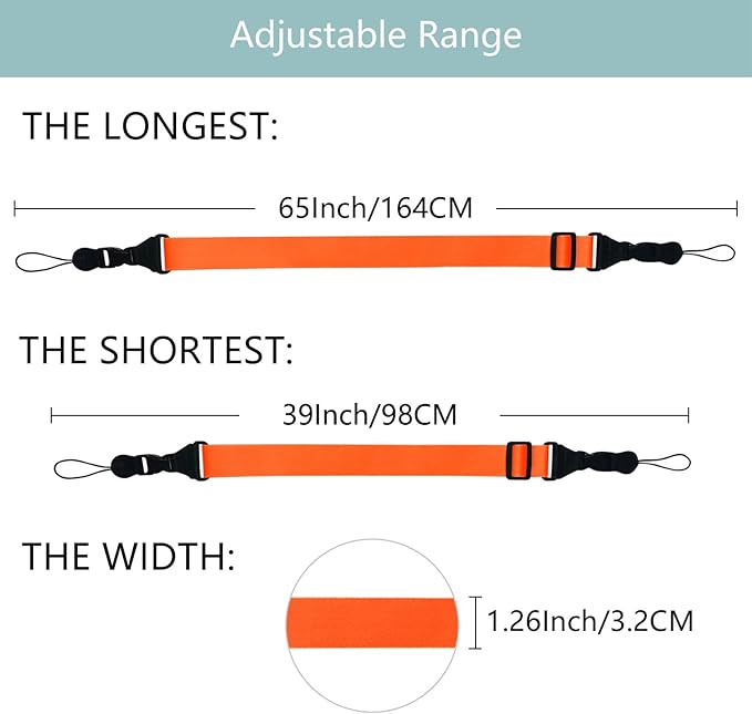 Adjustable Shoulder Strap:Comfortable iPad Strap Nylon Neck Lanyard for iPad/Samsung Tablet Case,Camera Binocular Crossbody Laptop Luggage Bag(Orange)