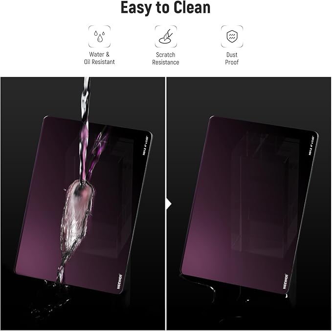 NEEWER ND1.2(4 Stops) Square ND Filter, 4"x5.65" Cinema Neutral Density Filter Compatible with Tilta Compatible with SmallRig Matte Box, Slim Multi Coated HD Optical Glass/6.25% Light Transmittance