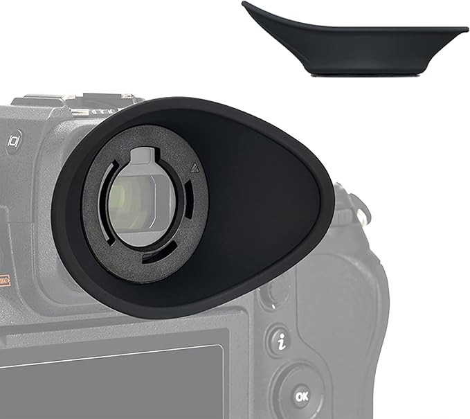 [Updated Version] Z9 Z8 Zf Eye Cup Eyepiece, Camera Viewfinder Eyecup for Nikon Z8 Z9 Zf, Soft Silicone 360 Rotating Extension Oval Design, Replace Nikon DK-33 Eye Cup