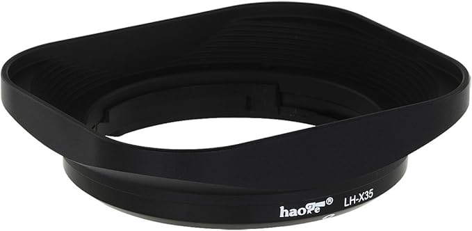 Haoge LH-X35 Bayonet Square Metal Lens Hood for Fujifilm Fuji Fujinon XF35mmF2 XF 35mm f/2 R WR and XF23mmF2 XF 23mm f2 R WR Lens on X-Pro3 X-Pro2 X-T4 X-T3 X-T30 X-T20 Replace LH-XF35-2