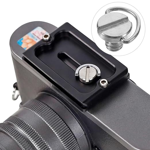 TEHAUX 5Pcs D Ring Camera Screws Tripod Mount Screws for Quick Release Plates and for Tripods and Monopods Durable Camera Accessories
