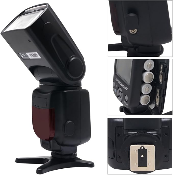 VD-930 Manual Professional Universal Speedlite, Camera Flash for Canon Nik Panasonic Olympus Fujifilm Pentax and Other DSLR Digital SLR Film Cameras with Standard Hot Shoe+LCD Display