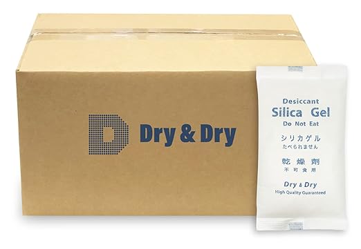 Dry & Dry 500 Gram [20 Packets] Silica Gel Packets Desiccants, Silica Packets - Rechargeable Silica Gel Packs, Desiccants Packets, Silica Gel