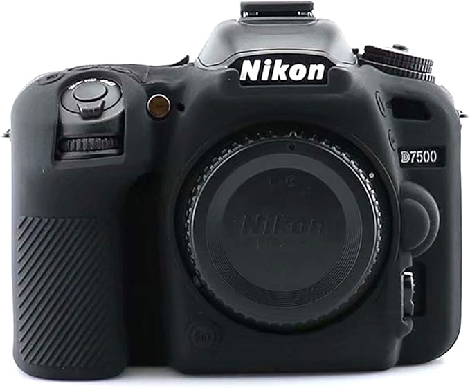 Professional Secure Silicone Camera Cases Bag Housing Rubber Body Skin for Nikon D7500 Digital SLR Camera (Black)