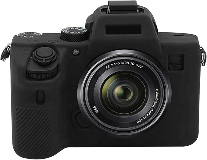 PULUZ Digital Camera Case for Sony A7III/A7S3/A7RIII/A7SIII Soft Silicone Rubber Protective The Camera Body Case Skin Camera Protector Cover (Black)