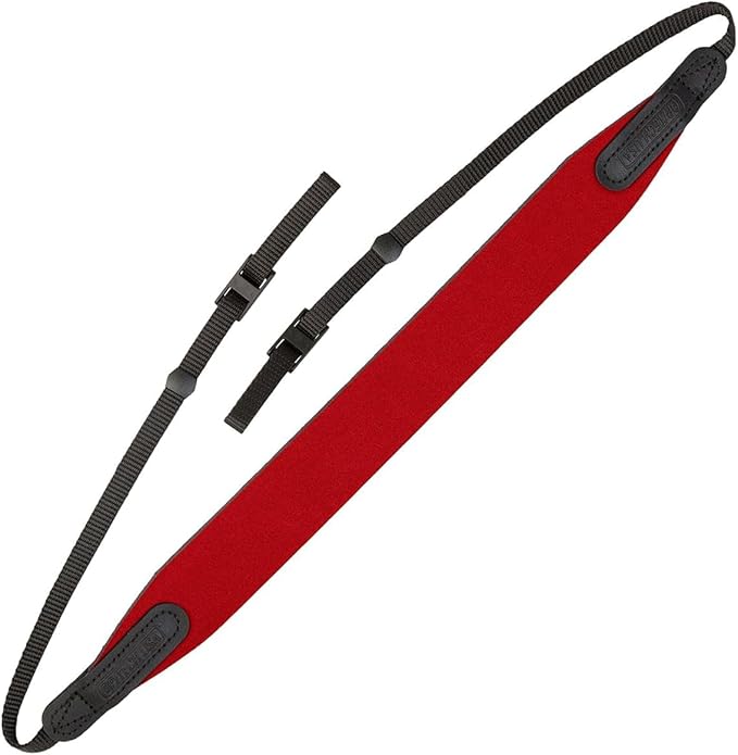 OP/TECH USA E-Z Comfort Neoprene Neck Strap - Lightweight, Padded, Adjustable Strap for DSLR, Mirrorless & Binoculars (Red) - Made in USA