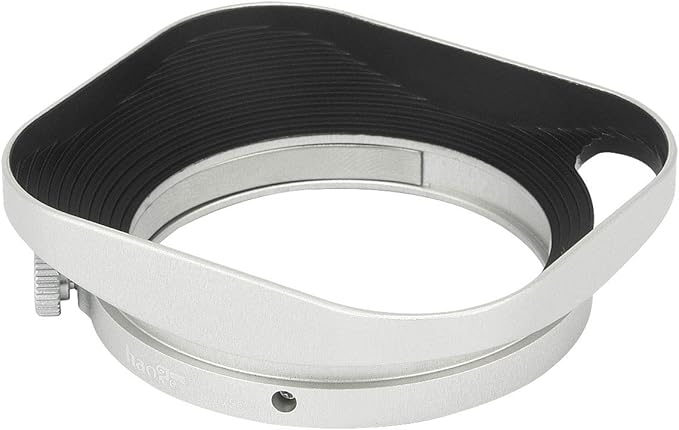 Haoge LH-M36W Square Metal Lens Hood Shade Compatible with Leica Summicron 35mm f2, Summicron M 35mm f2, Summicron-M 35mm f2 ASPH and Elmarit-M 28mm f2.8 ASPH Lens Hollow Out Designed Silver