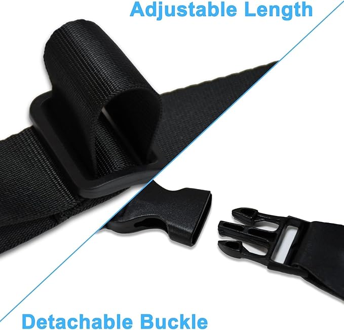 TIMISM Shoulder Strap, 59 inch Adjustable Removable Shoulder Straps, Sturdy Nylon Comfortable Shoulder Strap, Universal Replacement Strap Holder Cross Body for Tablet Case/Camera/Crossbody Bag, Black