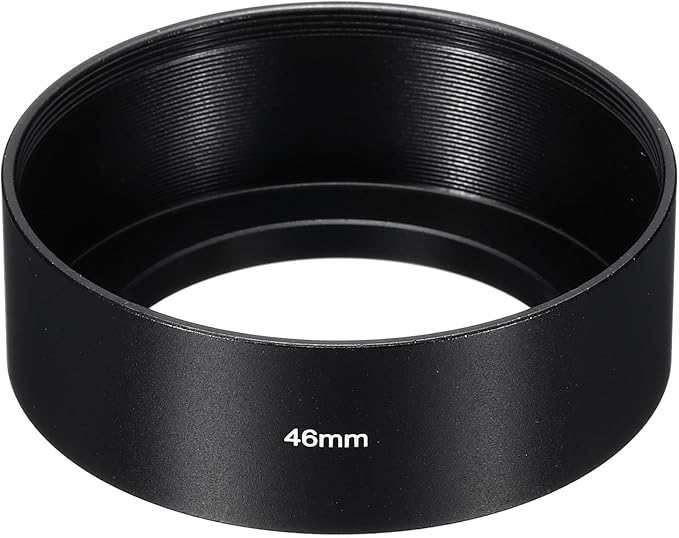 PATIKIL 46mm Lens Hood, Standard Focus Frosted Surface Anti-Reflective Inside Hood for Camera Lens, Black for Nikon, for Fujifilm, for Pentax, for Leica