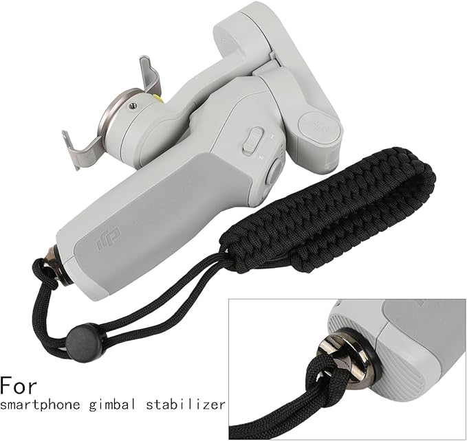 Camera Wrist Strap, Adjustable Nylon Hand Wrist Straps Lanyard with a 1/4" screw, for insta360 selfie stick, GoPro, Nikon Canon Sony Samsung Olympus DSLR cameras, smartphone gimbal stabilizer