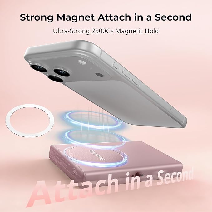 SmallRig Pink Phone Monitor Screen with Wireless Control, 1080P Wireless Recording, Magnetic Video Monitor for MagSafe for iPhone, for Vlogging Live Streaming Content Creation-5746