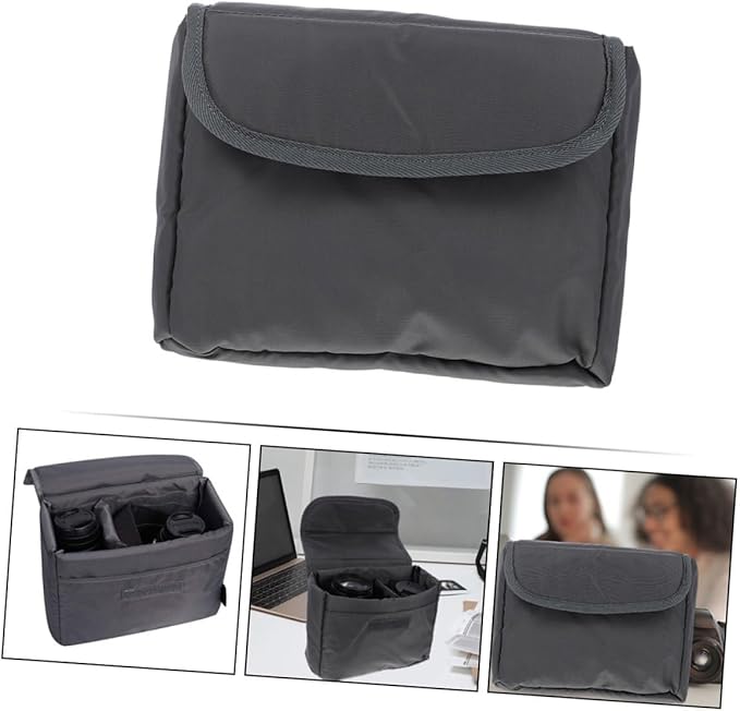BUGUUYO Padded Camera Bag Insert and Lens Pouch for DSLR Cameras Portable with Shockproof Padding for Photographers Blue Large Size