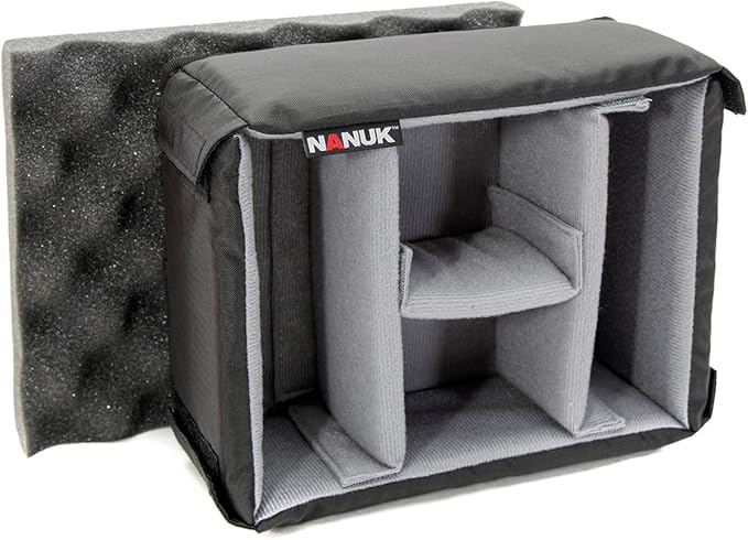 NANUK 905 Pro Waterproof Hard Case with 2-Pocket Lid Organizer and Padded Divider, Black