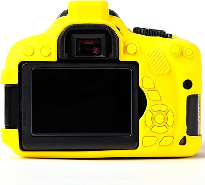 Professional Secure Silicone Camera Cover Housing Rubber Protective Body Skin Bag for Canon EOS 600D 650D 700D DSLR Camera Case (Yellow)