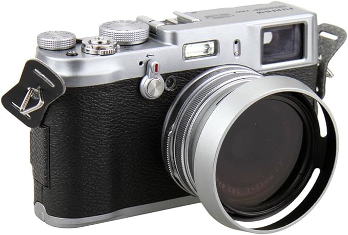 JJC LH-JX100 Silver Metal Lens Hood Adapter Ring for Fujifilm X100 X100S X100T Replace AR-X100