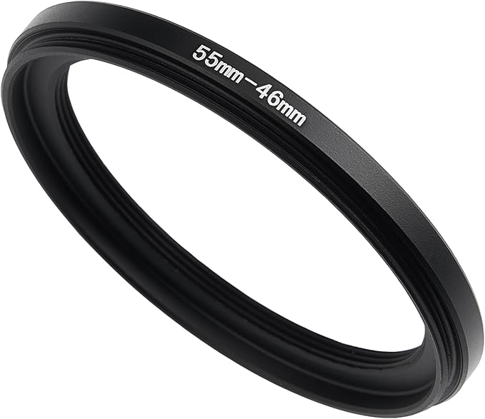 55mm to 46mm Step-Down Ring Filter Adapter,for All Brands UV ND CPL, Metal Ring Step-Down Rings Adapter Filter (55mm-46mm)