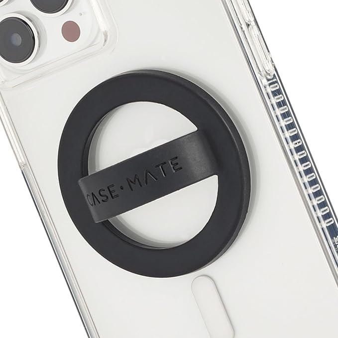 Case-Mate Magnetic Phone Grip MagSafe Loop Grip - Detachable Holder for Hand - Ultra Thin Collapsible Soft MagSafe Grips for Back of Phone for iPhone 17 Pro Max/16 Pro Max /15/14/13/S25 Ultra - Black