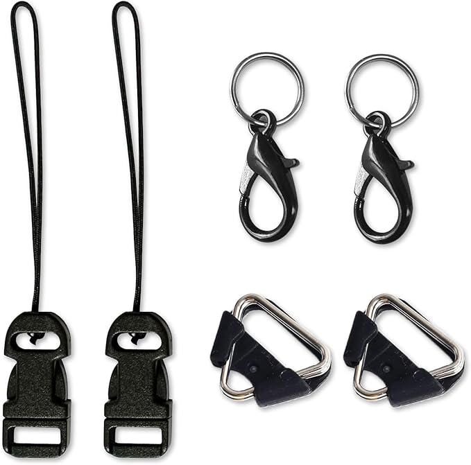 NIIIYTYB 6Pcs Camera Strap Quick Release Clips with Metal Hooks Neck Strap Fast Links Clamps Anchor Connectors Adjustable Quick Release Buckles for DSLR Style Adapter with Steel Lug Rings