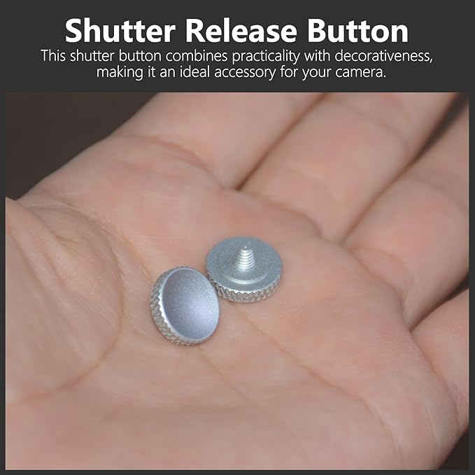 5 Pack Shutter Release Button,Pure Copper Knurled Concave Surface Camera Button for Fuji X-M5 XT50 X-T5 X-T4 X-T3 X-T2 X-T30 X-T30 II X-T20 X-T10 X100VI X100V X-E3,for Nikon DF Zf (Silver)