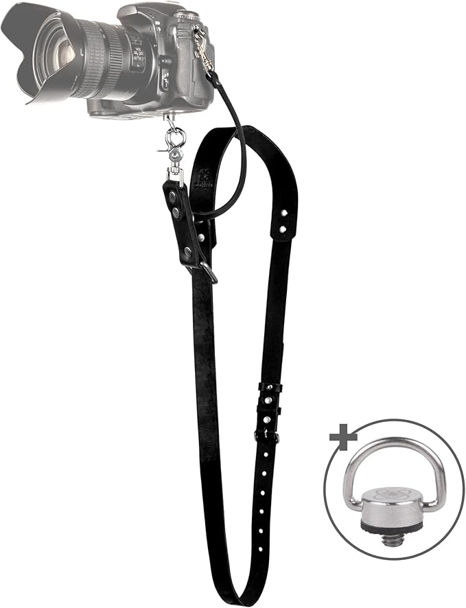 C Coiro Leather Camera Strap for One Camera Professional Single Leather Harness Shoulder Strap Quick Release