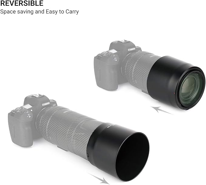 Lens Hood for Canon RF 135mm F1.8 L is USM and RF 600mm F11 is STM Lens,RF 135mm RF 600mm Lens Hood Reversible Lens Shade Replace Canon ET-88B Hood, Compatible with 82mm Filters and 82mm Lens Cap