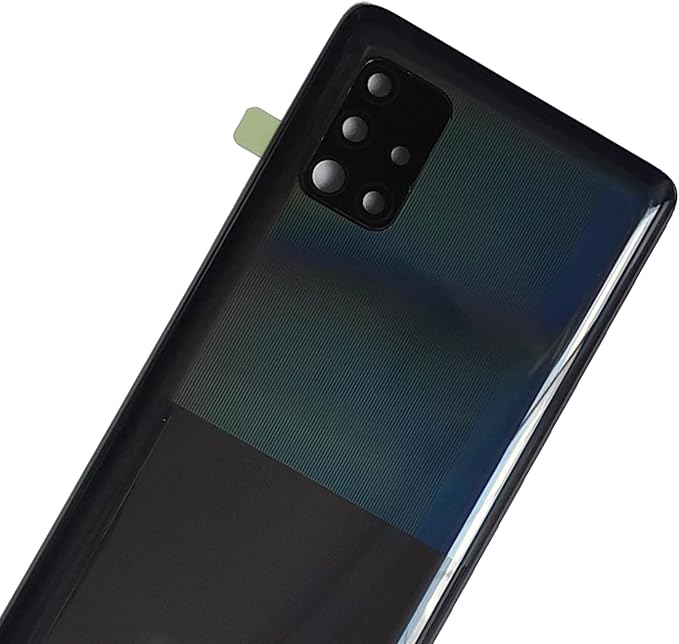 A51 5G Battery Back Housing Door Replacement Rear Cover with Camera Glass Lens/Frame Tape for Samsung Galaxy A51 5G 2020 6.5" A516 (Not ok for 4G/LTE A515F Version) (Black)