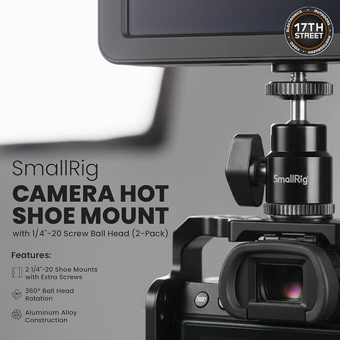 Atomos Shinobi II 5.2" HDMI Camera Monitor with HDR Touchscreen Display | Lightweight Monitor for Photography with Battery, Charger and Camera Hot Shoe Mount Advanced Bundle Set