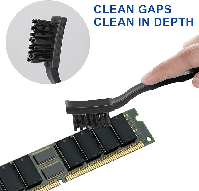 TIESOME Set of 7 Keyboard Anti Static Brushes, Plastic Handle Portable Cleaning Brushes Computer Keyboard Cleaning Brush Kit for Cleaning Computer Keyboard Car Lab