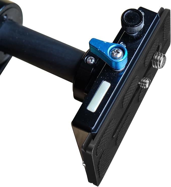 Frienda 2 Pieces Metal Quick Release Plate with 1/4''-20 Camera Screw Tripod Mount Plate Fits Standard for DSLR Camera Tripod Ball Head(Black,100mm 1/4''and 3/8'')