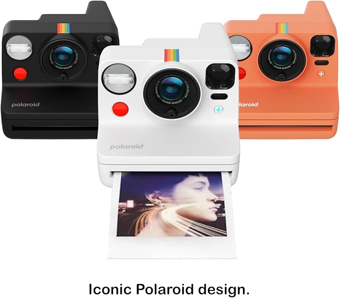 Polaroid Now+ 3rd Generation i-Type Instant Camera + 8 i-Type Color Film Bundle, Bluetooth Connected App Controlled, Coral, Polaroid Camera Bundle with a Lumintrail Lens Cleaning Cloth