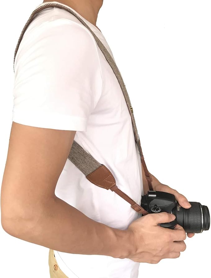 Alled Camera Neck Shoulder Belt Strap, Vintage Soft Camera Straps for Women/Men for All DSLR/Nikon/Canon/Sony/Olympus/Samsung/Pentax/Olympus