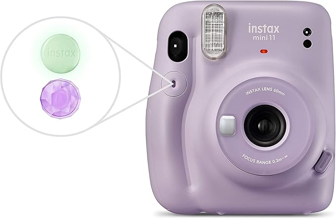 Fujifilm Instax Mini 11 Camera + Fuji Instant Instax Film (40 Sheets) & Includes Case + Assorted Frames + Photo Album + 4 Color Filters and More Bundle (Lilac Purple)